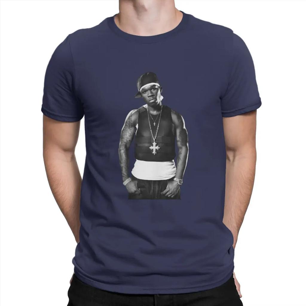 Beliebtes amerikanisches Rap-Sänger T-Shirt für Herren 50 Cent Mode 100% Baumwolle T-Shirts Rundhals Kurzarm T-Shirts Geschenkidee Oberteile