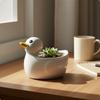 Ceramic Duck Planter Creative Desktop Decor Cartoon Flower Pot Great Gift Cute Duckling