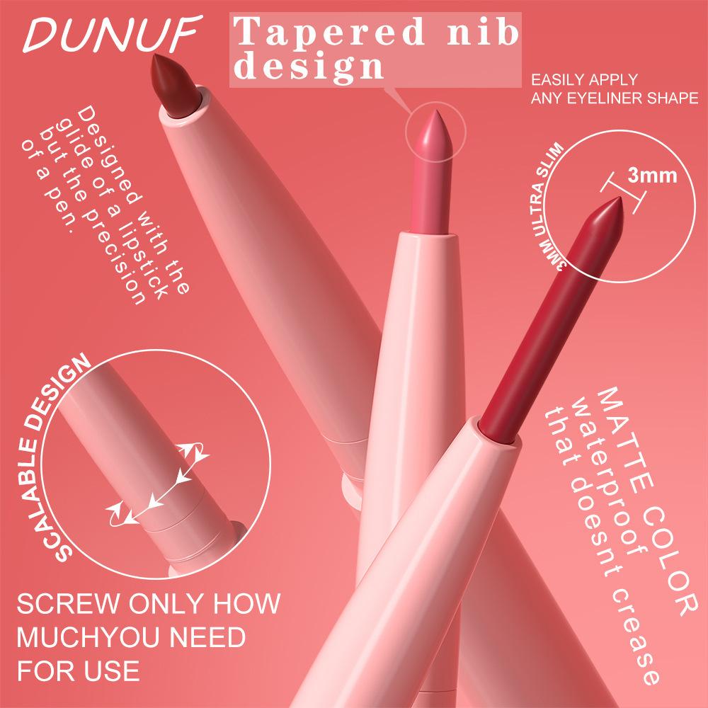 12 Stück Wasserdichtes Lipliner-Set, Samtig-Matte Lippenstifte, Langanhaltend, Leicht aufzutragende Lippenfarbe