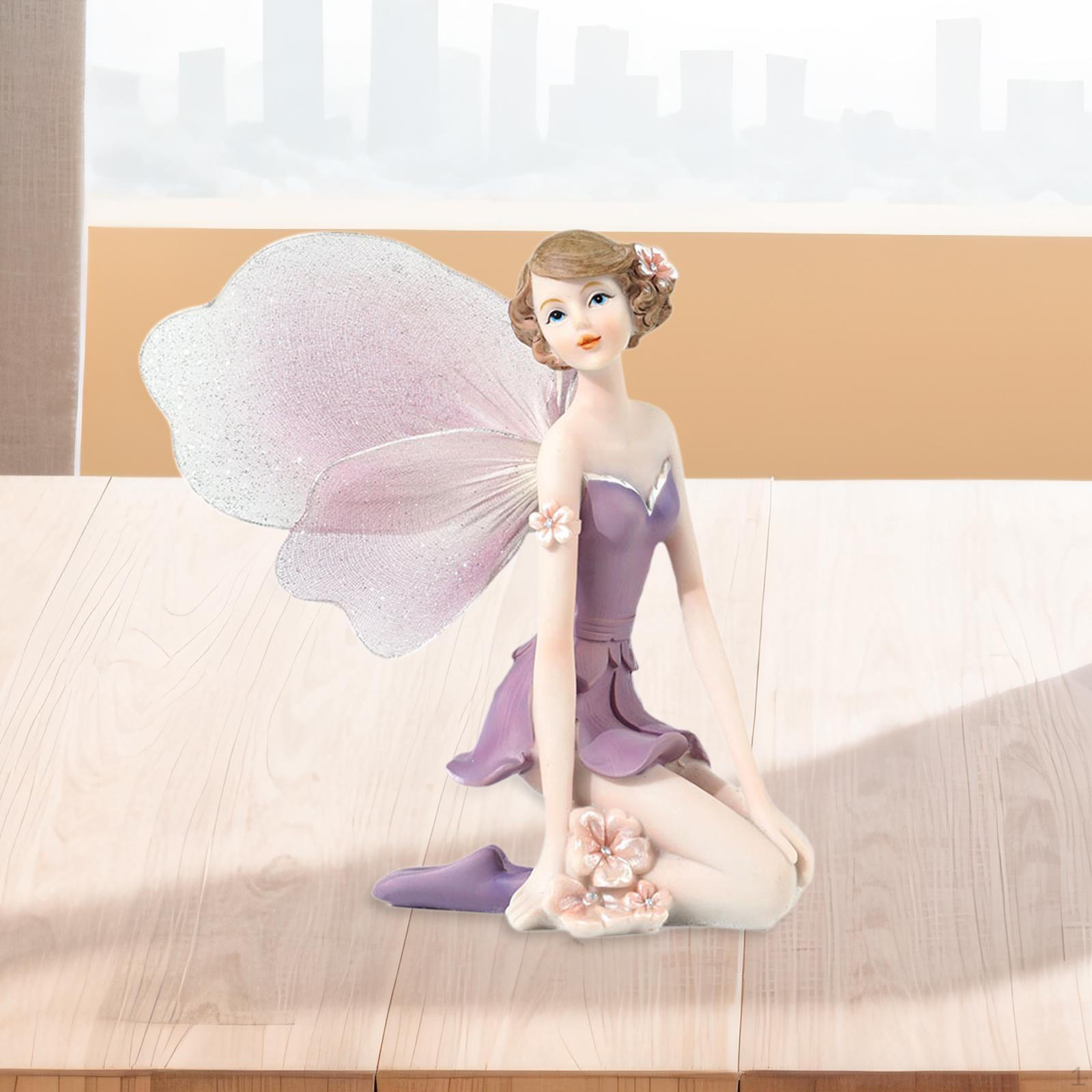 

Фигурка феи, скульптура девушки для украшения дома, смоляной ангел, украшение для стола и полки Hands Hanging Down