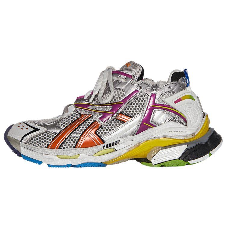 Balenciaga Runner Fabric Low Top Chunky Sneakers Women's Gray Color 677402W3RB68123