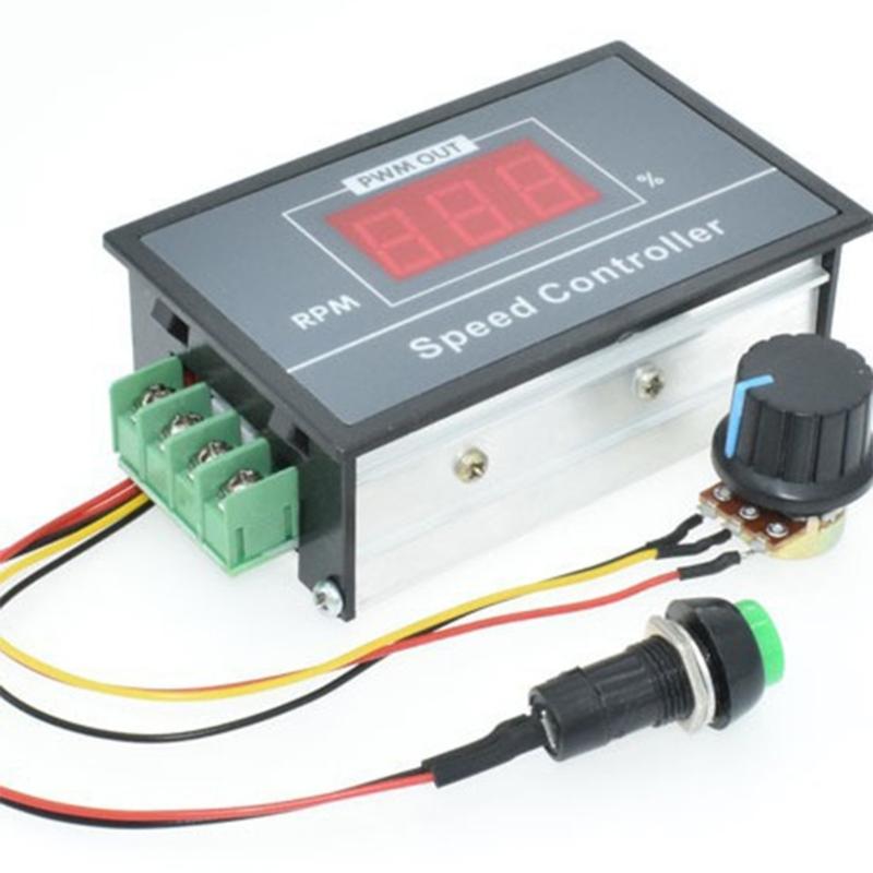 6-60V Motor Speed Regulator with Starting Stop Switcher Digital 30A PWM Stepless Speed Control Controller 12V 24V 36V