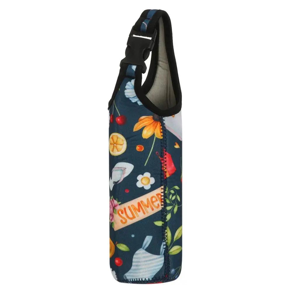 Cute Cartoon Cup Cover Kids Drinking Bottle Protective Cover Strap Lanyard Buckle Adjustable Plush Insulation Cup Case