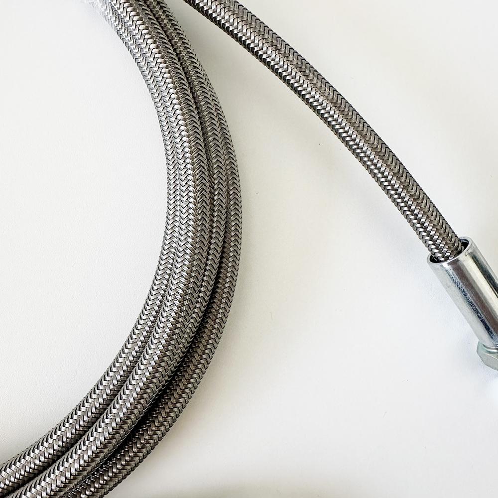 1/8 NPT Turbo Oil Feed Line AN4 Oil Return Line Kit Feed Line 30~500CM Stainless Steel Braided 0-90 Degree End Straight Hose