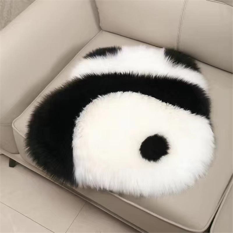 

Australian Pure Wool Angry Panda Cushion - Cute Sofa, Chair, or Bay Window Pillow 53x55 cm