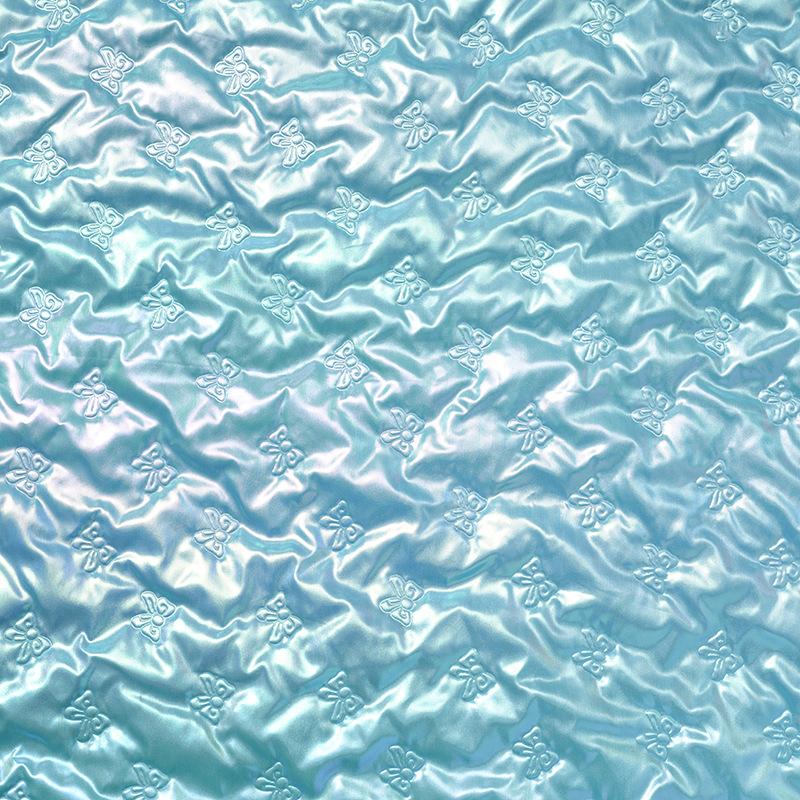 20/50/100cm*140cm 2mm PU Leather Quilting Fabric Ultrasonic Butterfly Embossing Cotton Lining Fabric for DIY Sewing Luggage Bags
