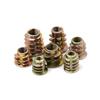 50Pcs M4 M5 M6 Zinc Hex Drive Head Screw Insert Nut Threaded For Wood