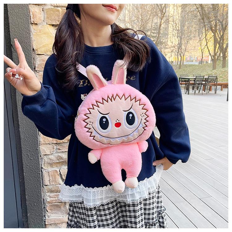 New Japanese Plush Two-dimensional Pain Bag Cute Pull Cloth Large Appetite Plush Pain Bag Shoulder Bag CLE