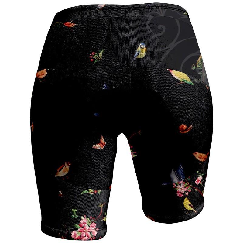 Short de cyclisme pour femme avec imprimé floral Coupe ajustée Vélo Montagne Route Cyclisme Sports d'extérieur