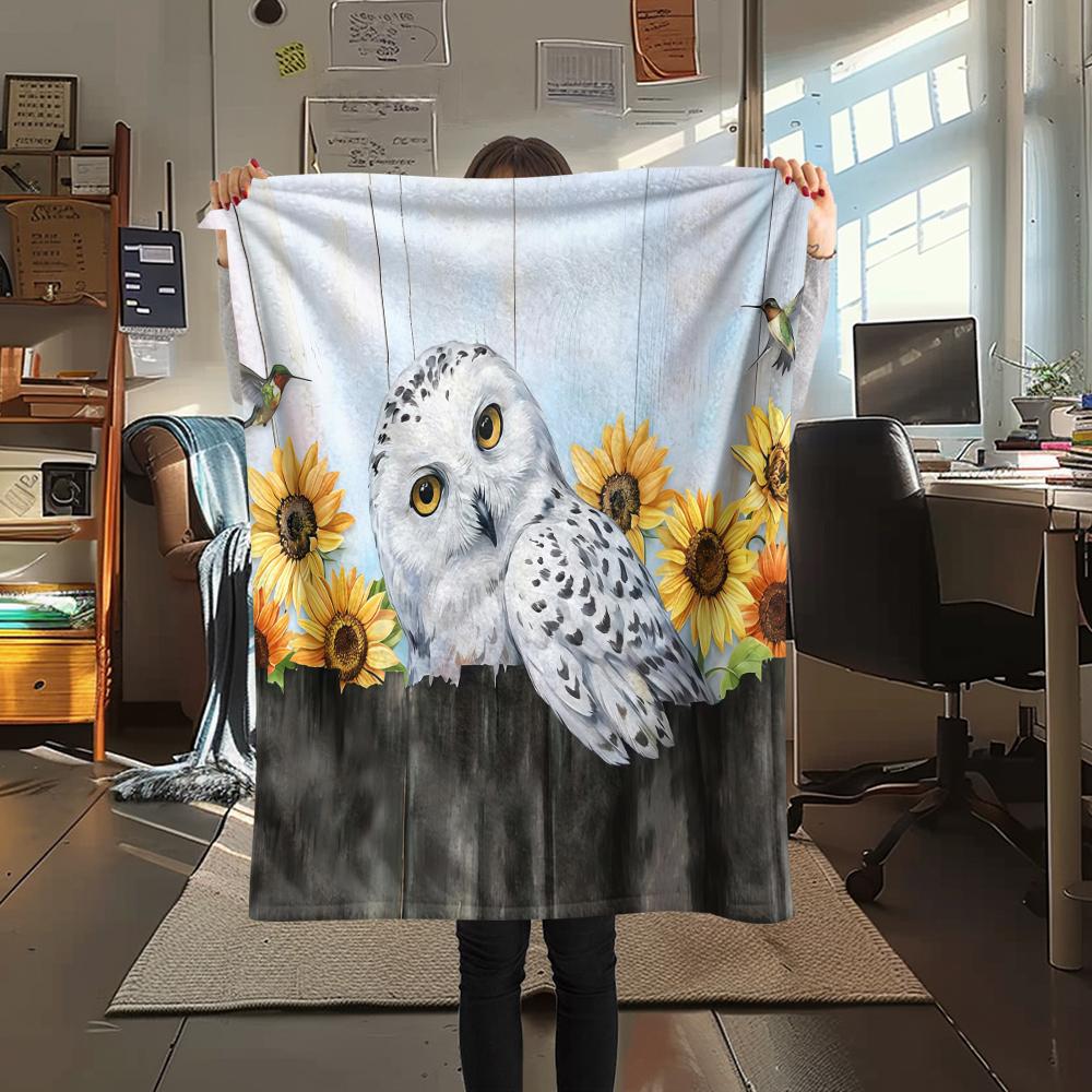 

Фланелевое одеяло с принтом подсолнухов и животных, Высококачественное, Удобное для всех сезонов, Декор для дома, Тепло и уют, Идеально для рождественских подарков 80cm x 120cm