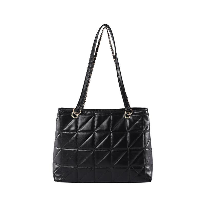 Fashionable Retro Pu Tote Bag With Chain Strap And Spacious Design For Everyday Use