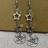 Sweet Cool Dangle Earrings Simple Hollow Star Pendant Drop Earrings Statement Jewelry Fashion Small Hoop Earrings