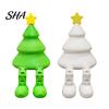 Matte Finish Tree Decor Christmas Figurine with Articulated Legs, 3D Printed Xmas Easy Care TreeDecoration Statue, Mini Desk Decoration for