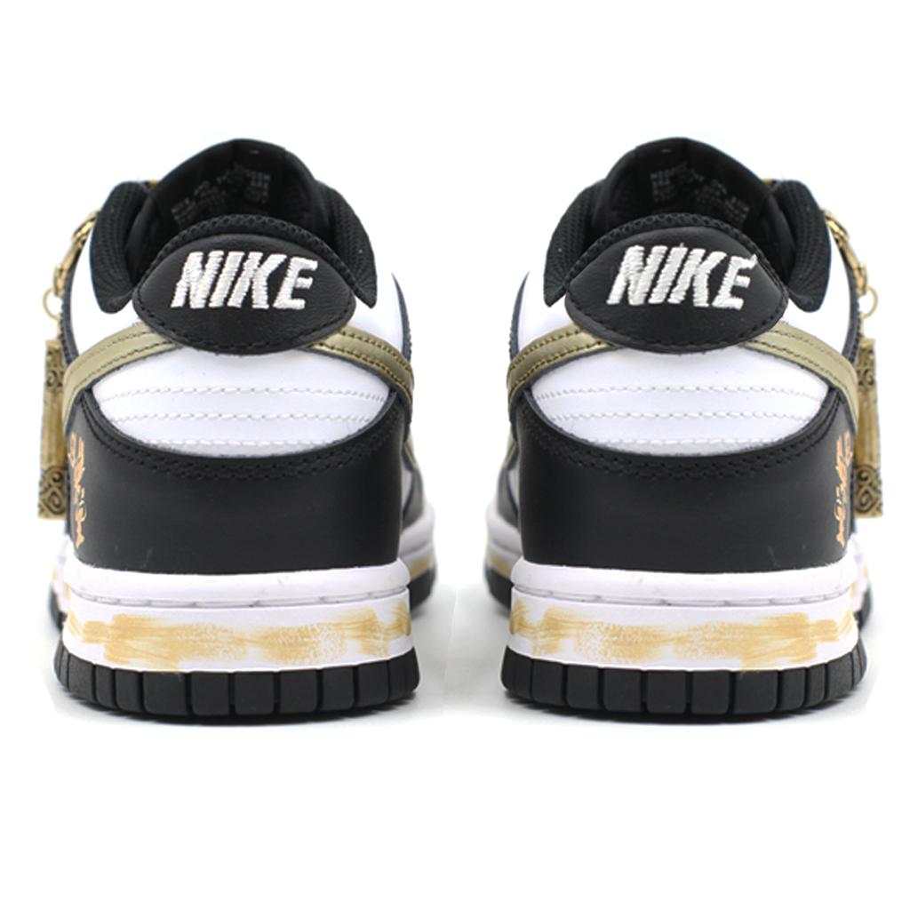 Nike Pantofi Skateboard Dunk Rezistenți la Uzură și Ușori cu Guler Jos Unisex Negru Auriu DD1391-100(Echipa205--CUTIE)