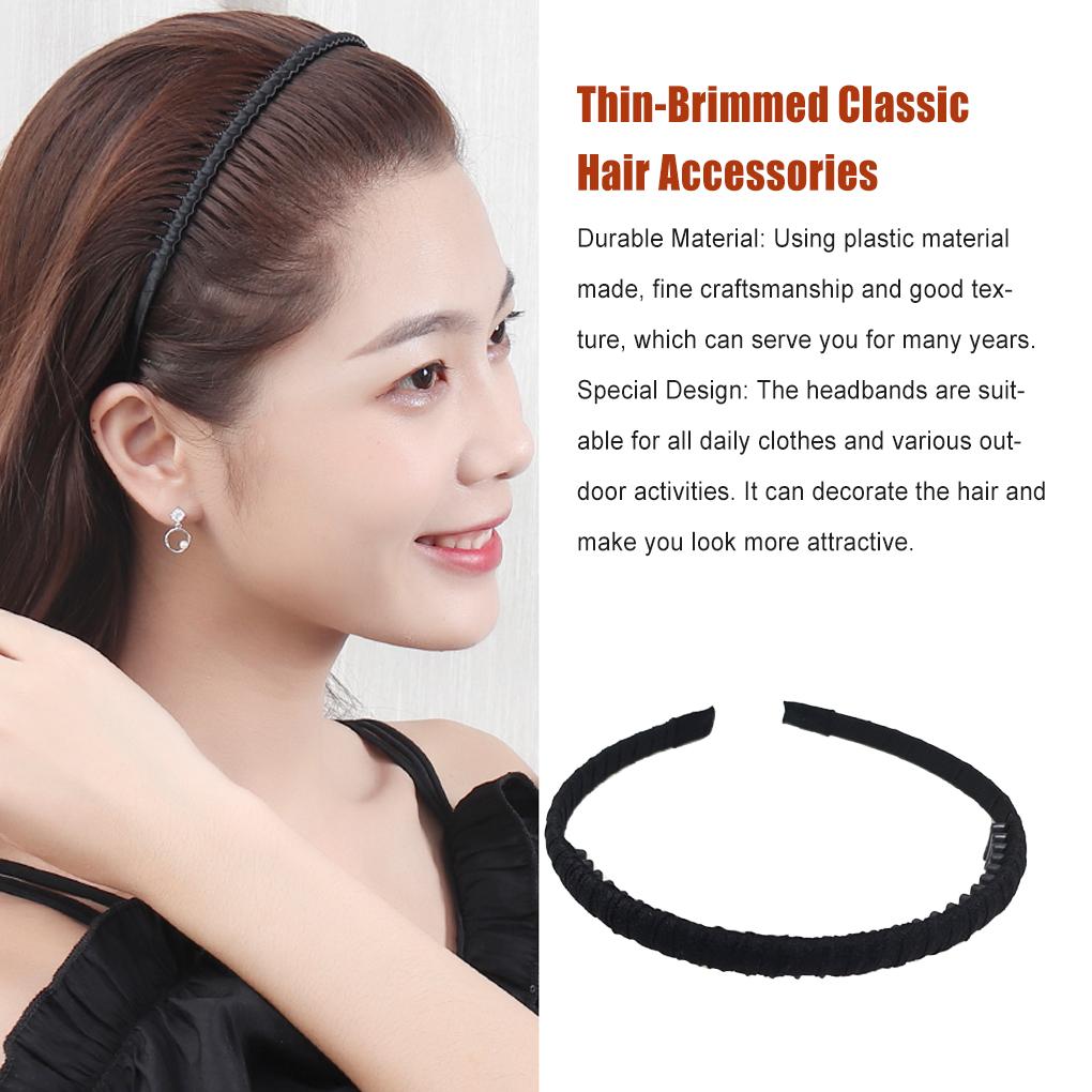 Hair Accessories with Teeth Classic Elastic Simple Headband Clothes Matching Accessory Shower Hairband for Adult Lady Female Use
