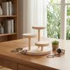 Wood Disc Display Rack Art 3 Tier Stand ThreeTier Jewelry for Showcase, Product