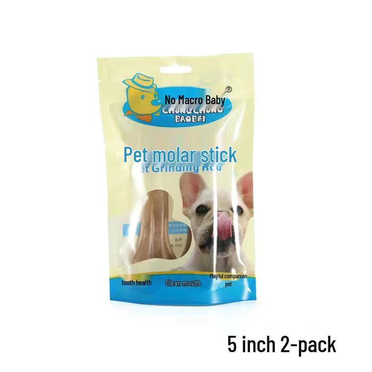 Long-Lasting Rawhide Chew Bone Dog Toy - Dental Snack for Puppies and Dogs