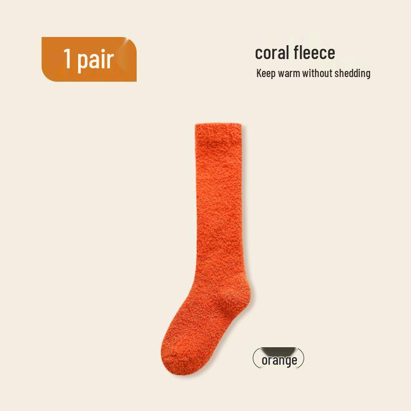 Women's Winter Cozy Plush Mid-Tube Socks - Thick, No-Shed, and Perfect for Home or Sleep