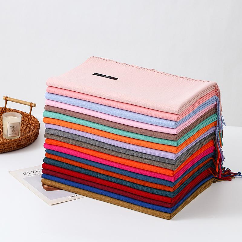 Damen Herbst/Winter Kaschmirwollschal - Koreanischer Stil Uni Rot