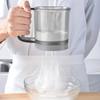 1/2/3pcs Semi-Automatic Flour Sifter Transparent With Hand Press Design Kitchen Filter Screen Flour Sieve Non-Stick Baking Tools