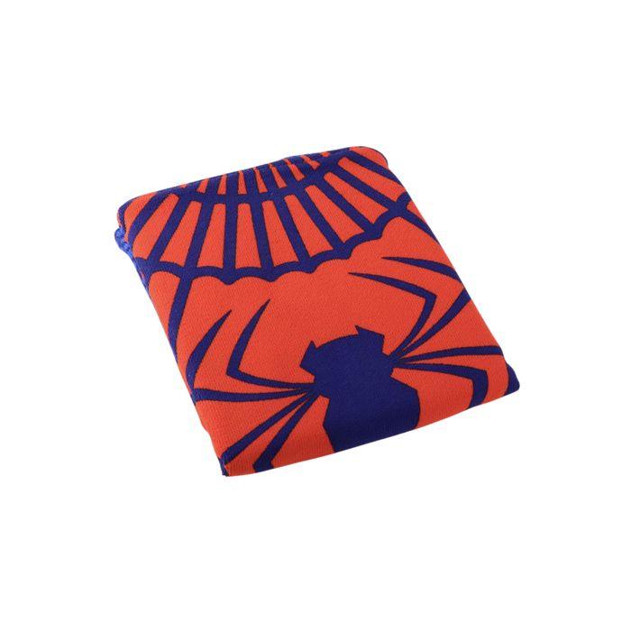 Poncho de bain enfant multicolore rouge et bleu à capuche – serviette douce et absorbante en polyester