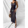 European Style Holiday Beach Knit Cover-up Dress - Backless and Hollow Out Design for Women, 2026