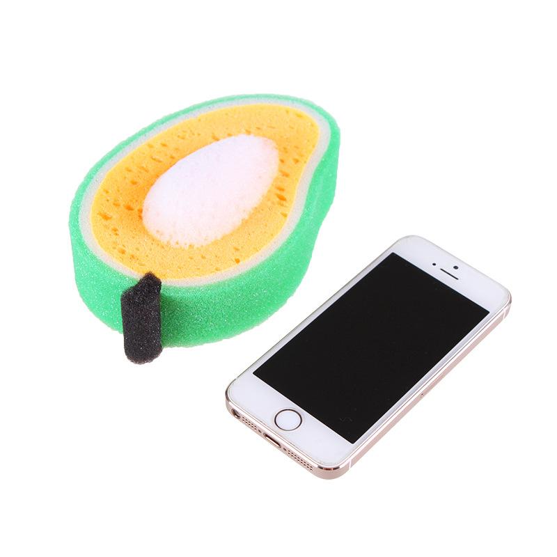 Kitchen supplies, fruit thickened sponge wipe scouring cloth multi-functional decontamination cleaning dishwashing sponge