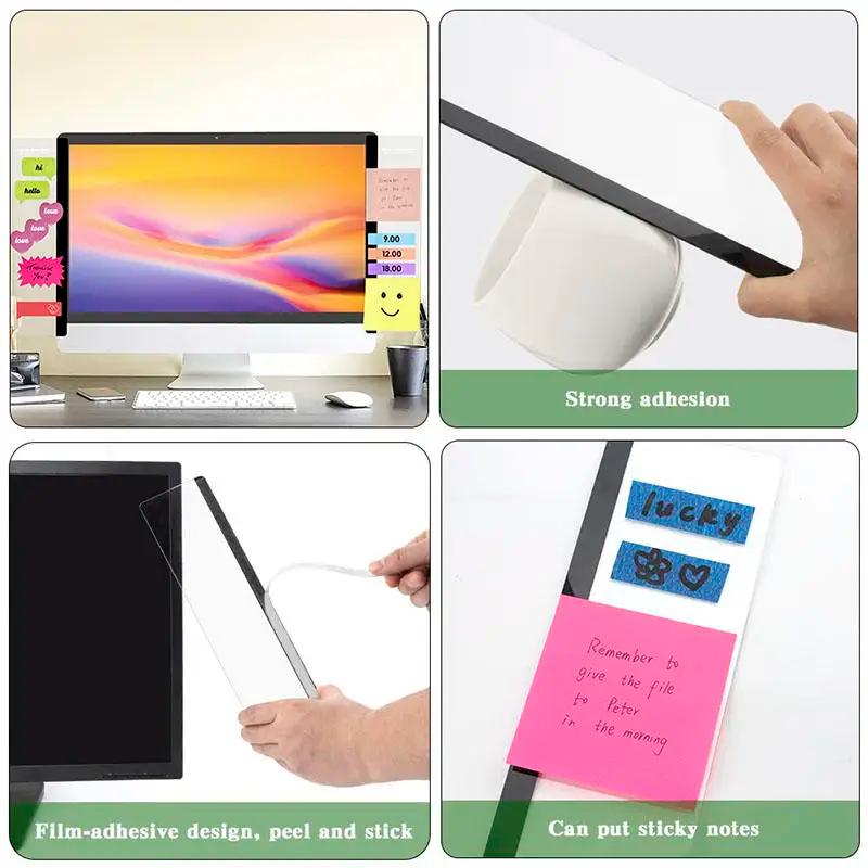 1pcs Sleek Monitor Memo Board Clip Screen Memo Board Enhance Decor With Durable Note Holder For Home Office Computer Decoration