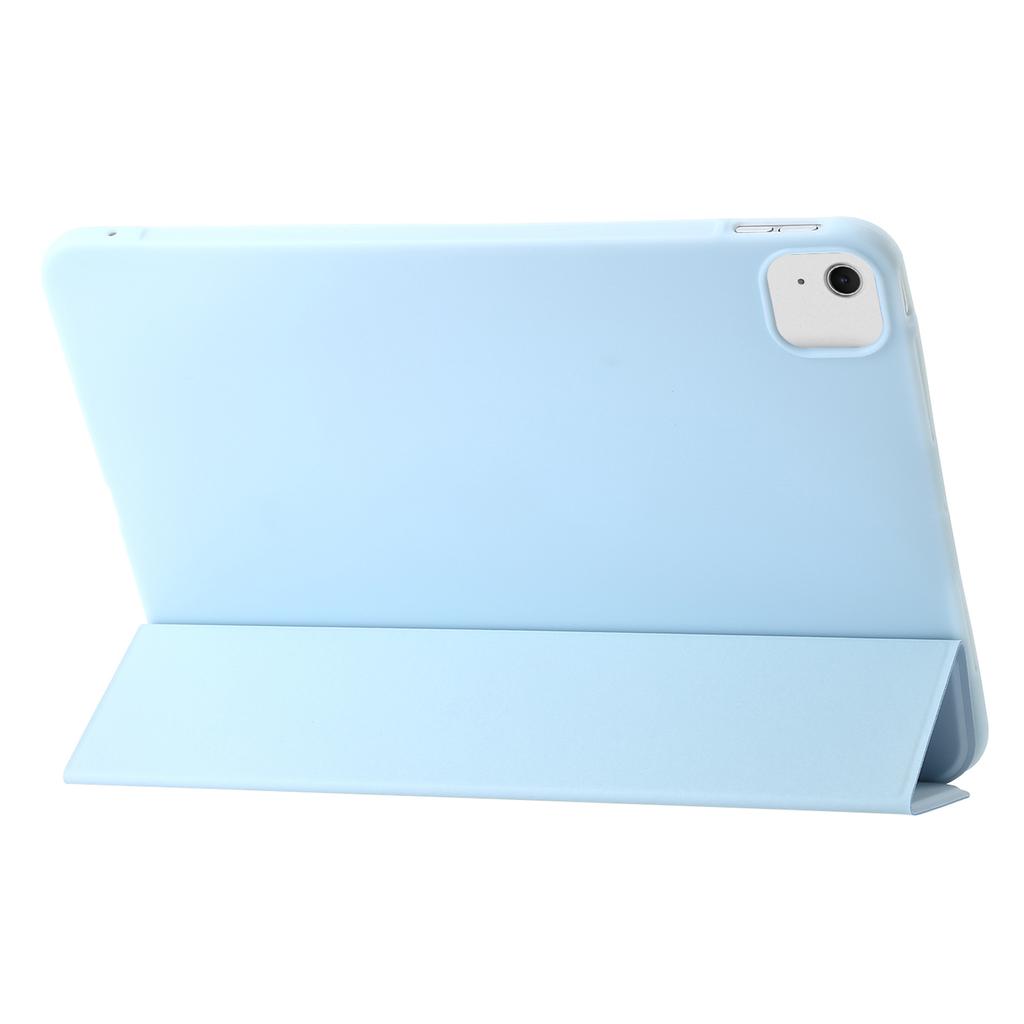 For iPad Air 13 (2025)/(2024) Leather Case Inner Silicone Tablet Cover with Tri-Fold Stand