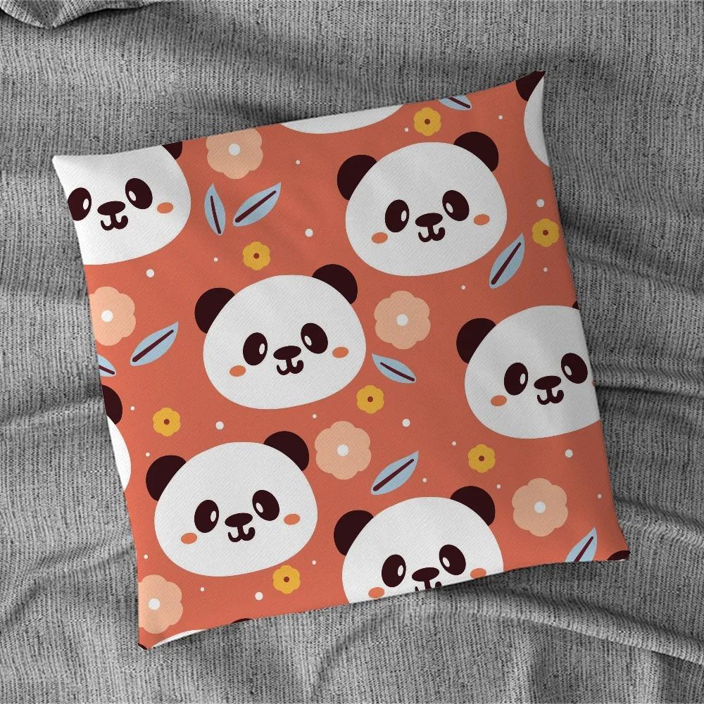 Cute Panda Pattern Pillowcase Car Ornaments Office Living Room Sofa Home Pillowcase