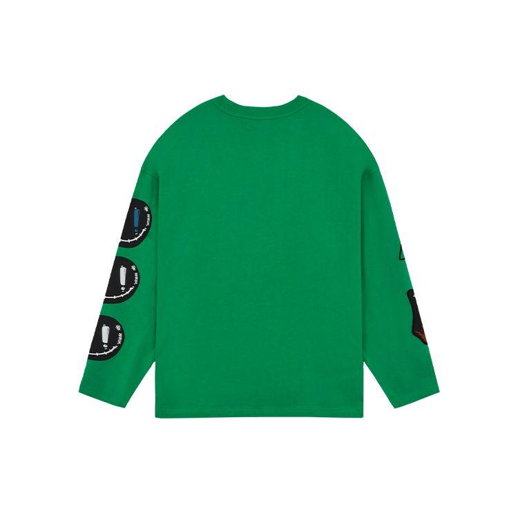 We11done Ss22 Logo Geometric Crew Neck Long Sleeve Sweatshirt Unisex sweatshirt Green WD-TT1-22-629-U-GR