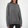 GMXIA Damen Uni Rundhals Pullover Herbst und Winter Neuer Temperament Pendler Vielseitig Lässig Rundhals Strickpullover