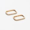 Less Is More 14K Gold Rectangle One-touch Earring