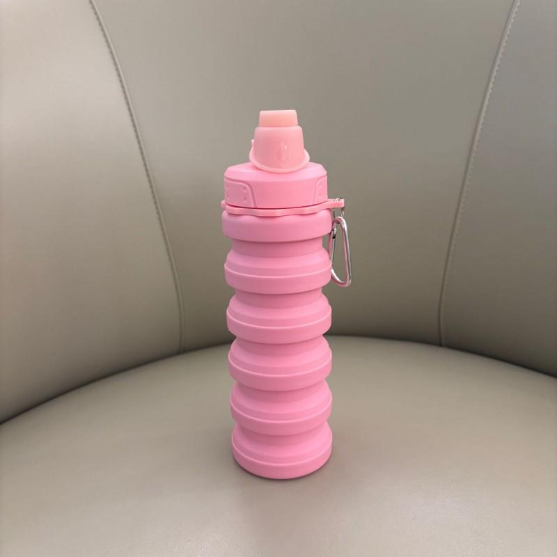 Foldable Silicone Water Bottle 500ml Portable Running Hiking Camping Travel Gym Fitness Outdoor Activities