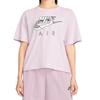 Nike Sportswear Boxy Large Logo Print Vintage American Crew Neck Short Sleeve T-Shirt Women Tops Pink Purple DQ3269-530