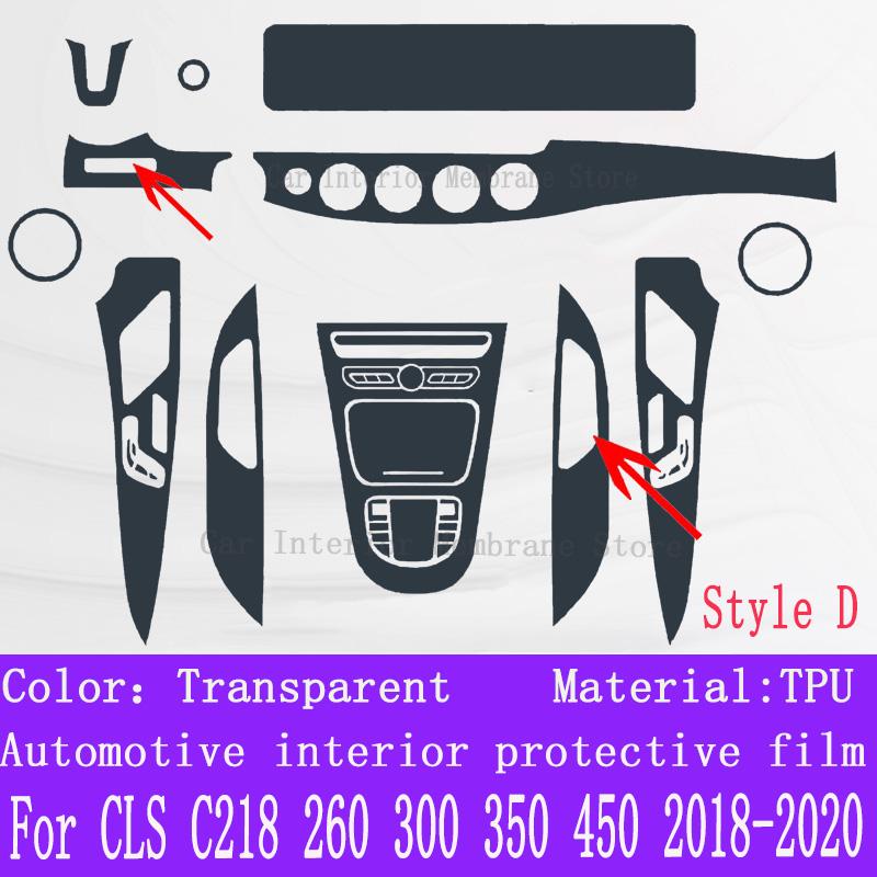 For CLS C218 260 300 350 450 2018- Gearbox Panel Navigation Automotive Interior Screen Protective Film TPU Anti-Scratch