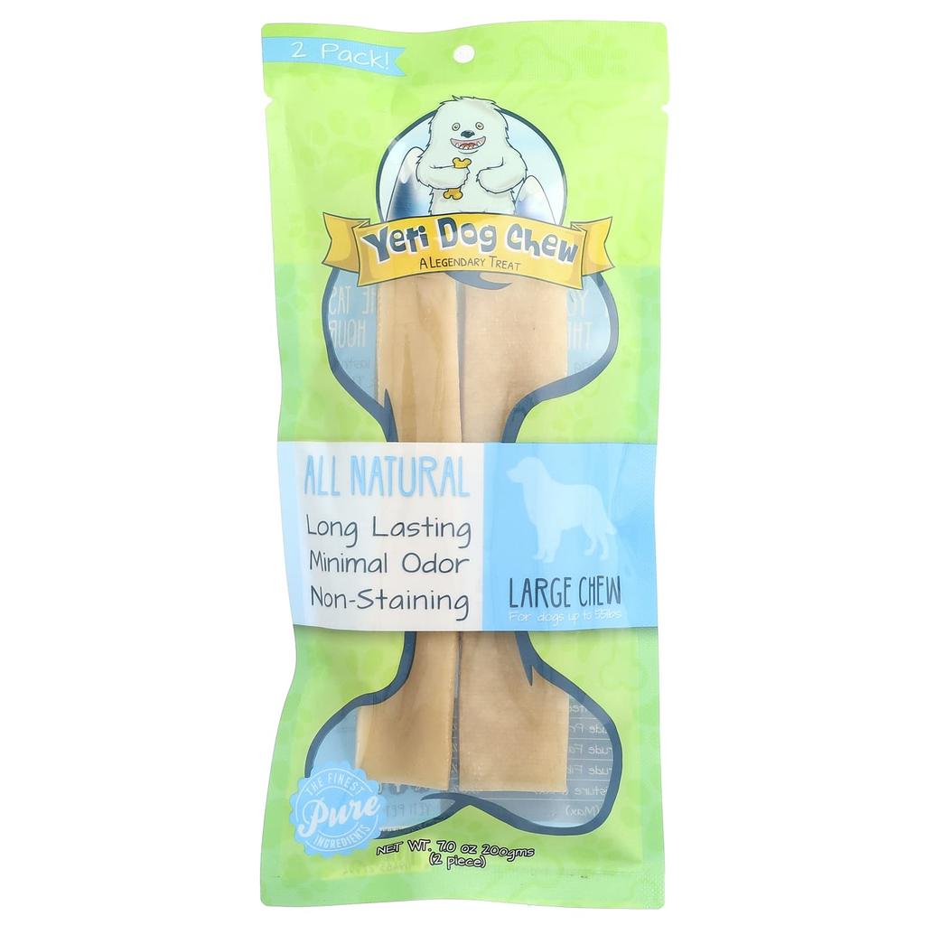 Yeti Dog Chew, Large, for Dogs Up to 55 Lbs, 2 Count, 200 g (7 oz)