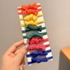 10pcs Soft Elastic Children Bowknot Hair Ties High Elasticity Bow Hair Scrunchies  For Little Girls