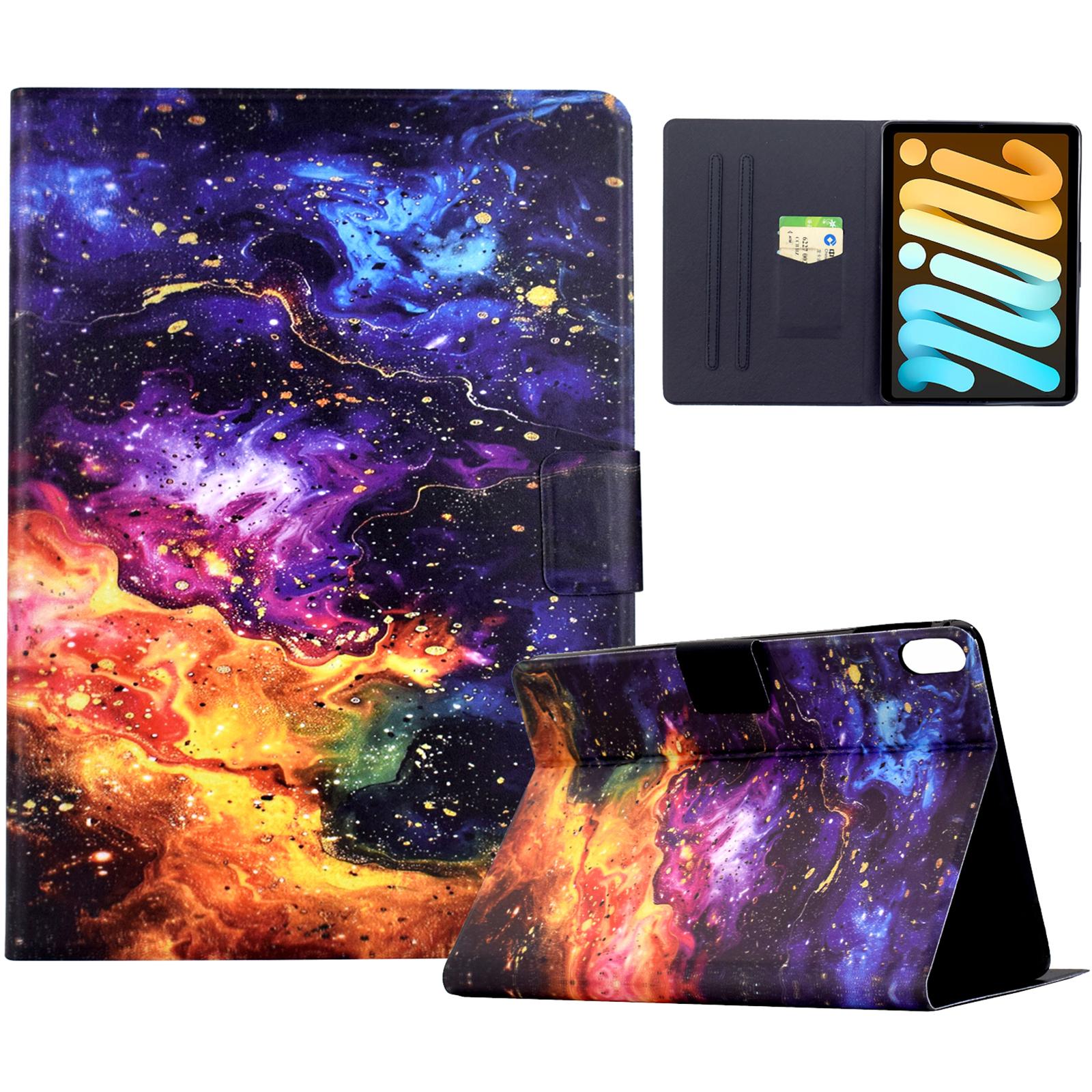 

Stand Case for iPad mini (2024)/(2021) Pattern Printing Tablet Leather Cover with Auto Wake/Sleep A