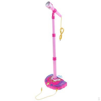 Kids Karaoke Machine,Music Toy Play Set with Microphone and Adjustable Stand for Boys Girls 3 -