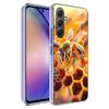 Bees and Honey in the Honeycomb Phone Case For Samsung A54 A34 A24 A14 A53 A33 A23 A13 A52S A32 A22 A12 A17 Galaxy A03S A04S A02