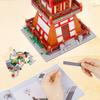 LULUFUN Tower Mini Block Building Traditional Chinese Architecture Fire Block DIY Assembly Hobby Christmas Gift Toy, Model, Tower, Set, Model, Boys,