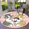 Mofusand Round Area Rug,Carpet Rug for Living Room Bedroom Sofa Playroom Decor,Non-slip Floor Mat