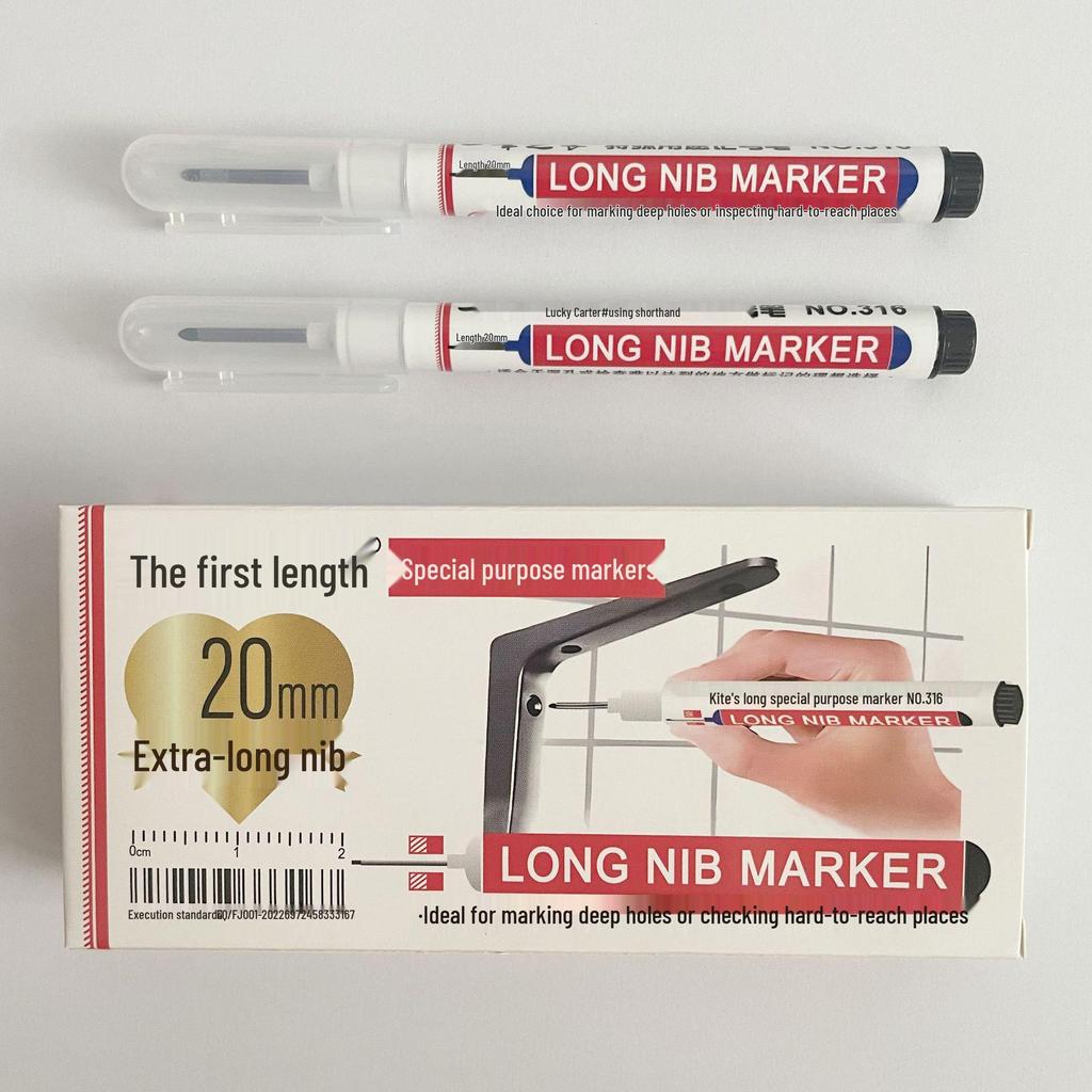 72-Hour Cap-Off Long-Tip Woodworking Marker