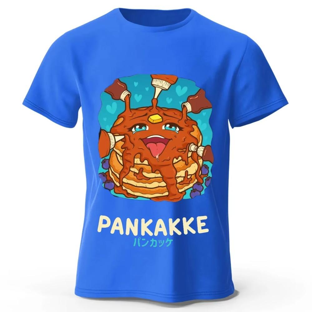 Funny Naughty Foodie Pun Kawaii Pancake T-Shirt Cotton Summer Men Tee Shirts Beach Cute Tops High Street Women Men Clothing