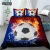 Home Living Luxury 3D Football Print 2/3Pcs Comfortable Duvet Cover PillowCase Bedding Sets Queen and King EU/US/AU Size