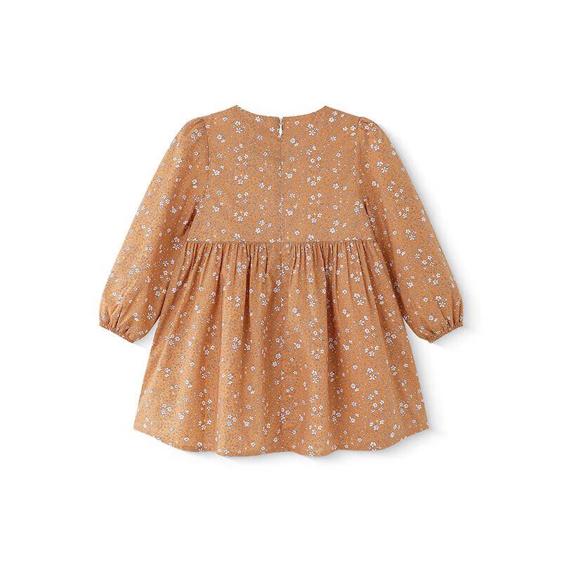 YEEHOO Baby Girls' Floral Print Long-Sleeve Dress