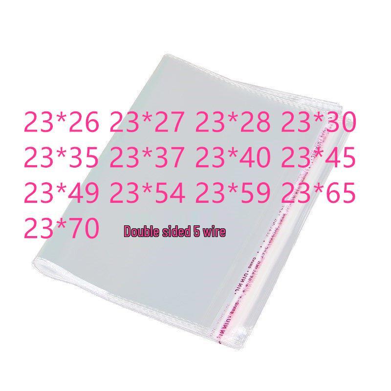 100-Pack 23x35 OPP Self-Adhesive Transparent Bags for Clothing
