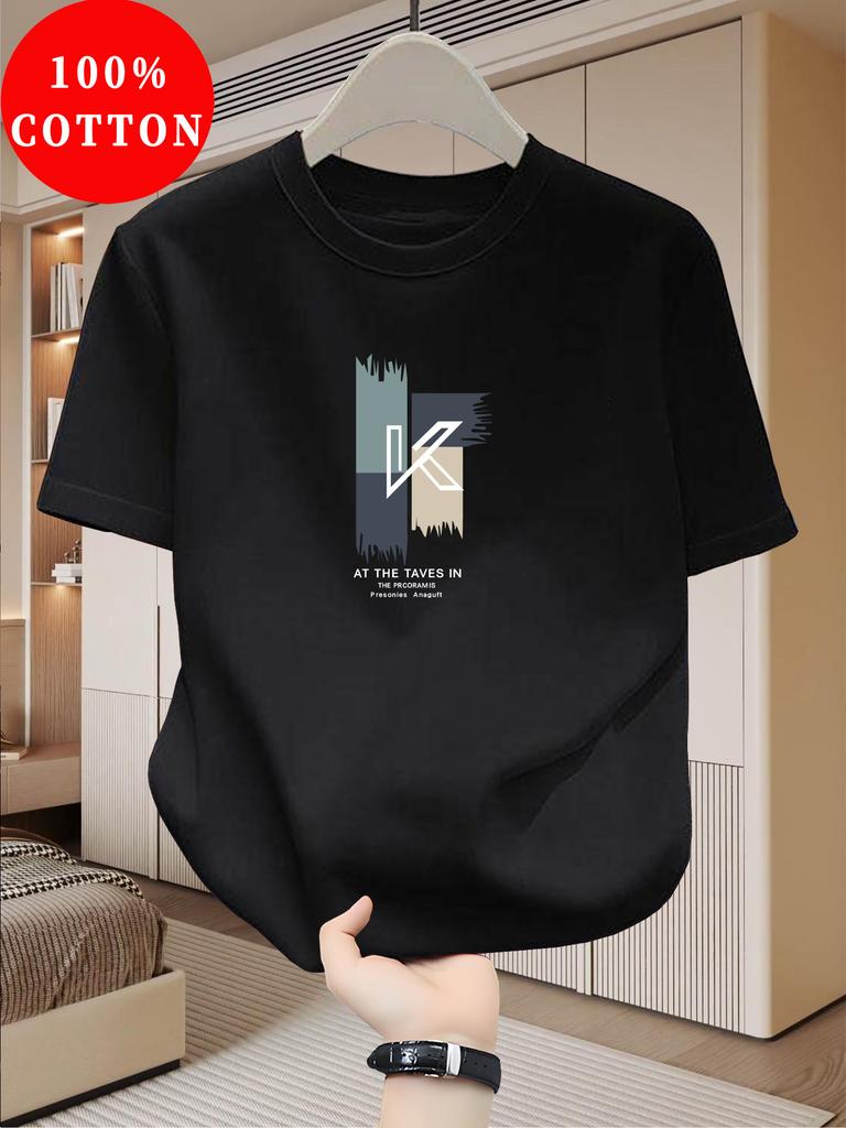 Simple Japanese Letter Print 100 Cotton Men Woment Tshirt Summer Autumn Daily Outdoor Sports Casual Loose Street Short Sleeve