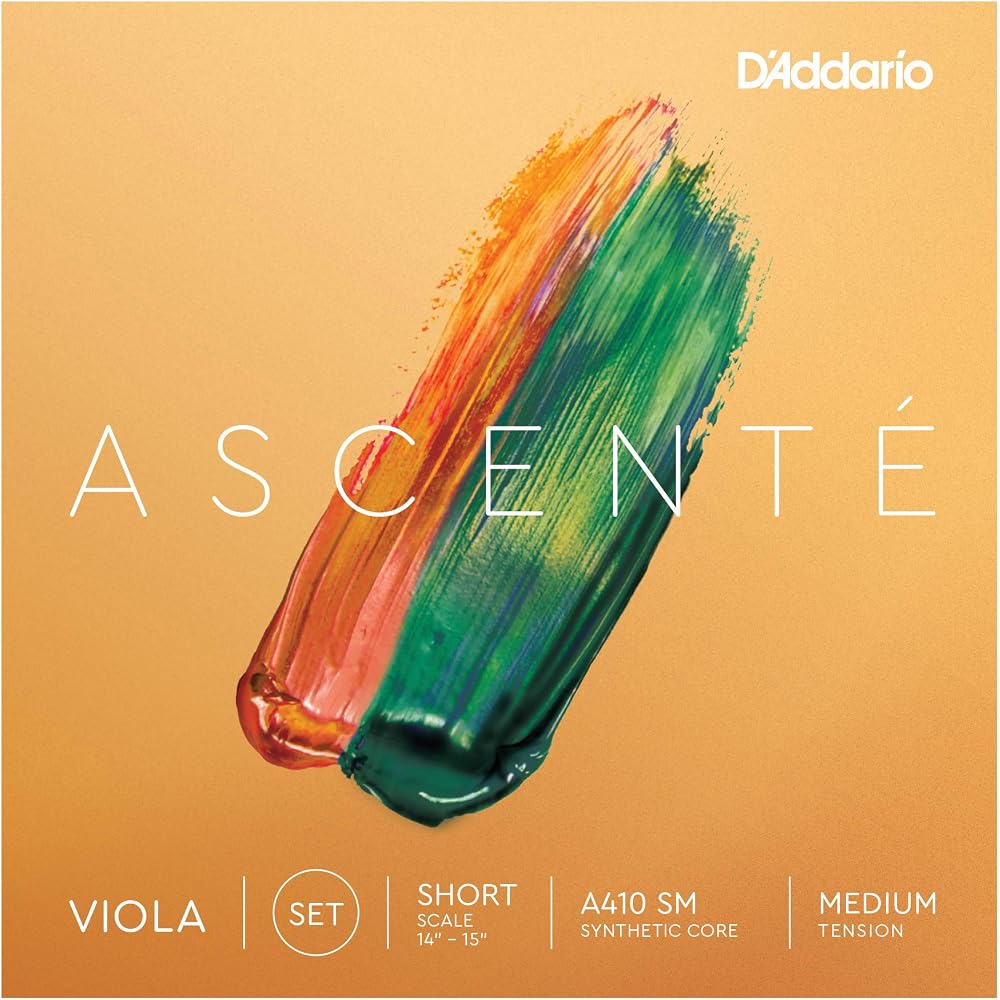 D Addario Ascente Viola Strings Short Scale A410 SM Medium Tension Set